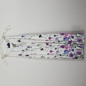 Ivanka Trump white floral sleeveless dress